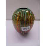 A hand painted vase, 16 cm tall.