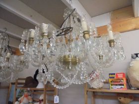 A superb quality ten light chandelier, wired and ready to hang, COLLECT ONLY.