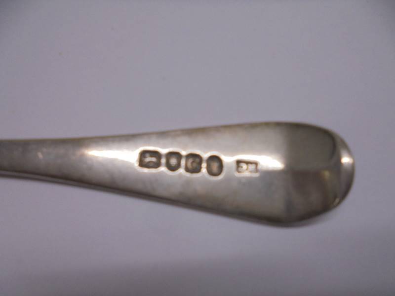 Two silver dessert spoons London 1795 Steven Adams and 1798 Richard Crossley, Approximately 80 grams - Image 3 of 3