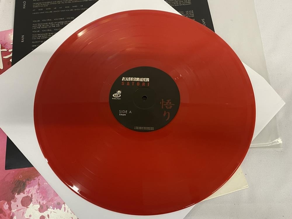 Axegrinder Satori Rise Above records, RISELP221 2018 Punk red vinyl. Vinyl Nr Mint Cover Ex - Image 2 of 3