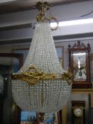 A superb quality large 'basket' chandelier, COLLECT ONLY.
