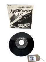 Sex Pistols, Anarchy In The UK 45 French 1977 Original Copy 64-112. Vinyl Ex copy. Cover V-Good+