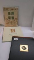 A 1987 Royal Mail stamp book, A Queen Elizabeth II Portrait in Stamps book & set of butterfly stamps