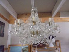 A superb quality ten light chandelier, wired and ready to hang, COLLECT ONLY.