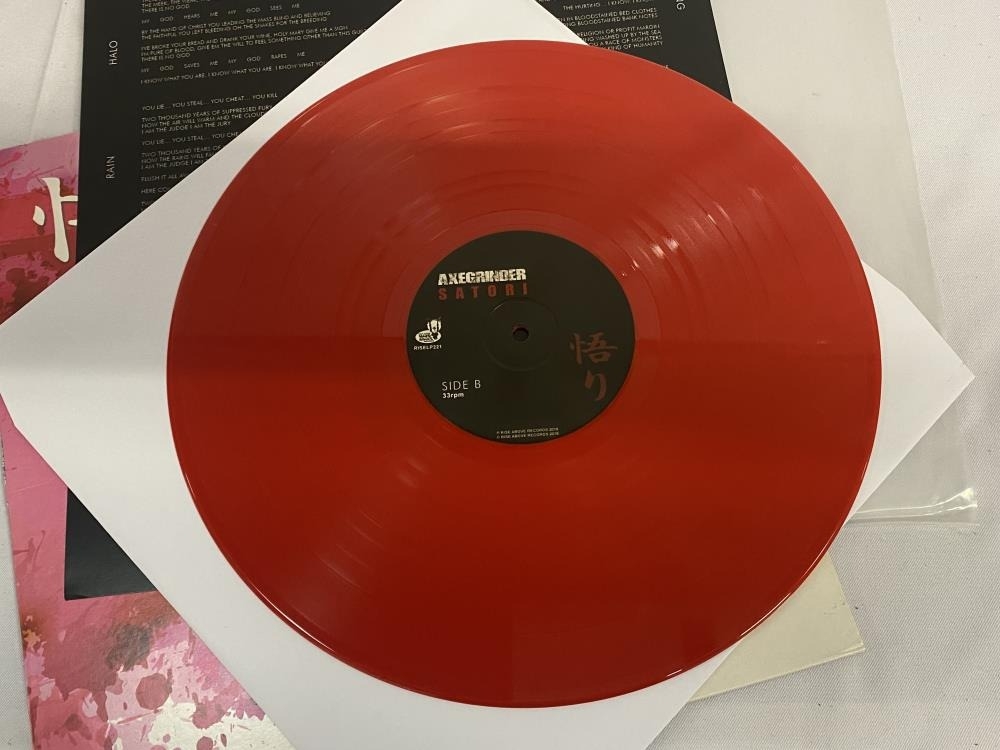 Axegrinder Satori Rise Above records, RISELP221 2018 Punk red vinyl. Vinyl Nr Mint Cover Ex - Image 3 of 3