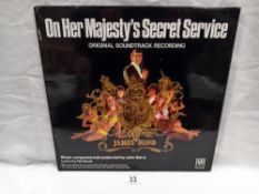 John Barry, On Her Majesty's Secret Service 'Original soundtrack recording' UK Pressing, 1969
