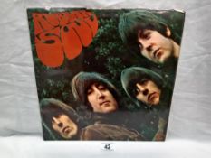 The Beatles Rubber Soul, Parlophone PMC 1267 Black / Yellow label. Vinyl VG+ Cover VG wear to rear