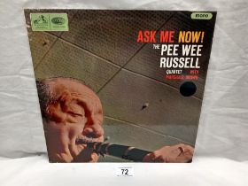 The Pee Wee Russell Quartet Ask Me Now! Jazz LP, 1966. HMV Label, CLP3552 Vinyl Nr Mint Cover Ex