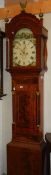 An eight day Victorian inlaid Grandfather clock by w Latch, Newport, complete. COLLECT ONLY.