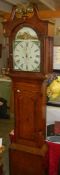 An oak cased eight day Grandfather clock by Wilson, Lincoln, COLLECT ONLY.