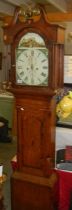 An oak cased eight day Grandfather clock by Wilson, Lincoln, COLLECT ONLY.