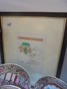 A framed and glazed Dufy, Raoul (1877-1953) lithographic print Tragedie Comedie. COLLECT ONLY.