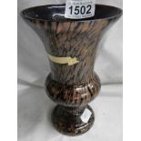 A mid 20th century Murano glass vase with original lable.