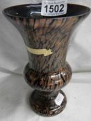 A mid 20th century Murano glass vase with original lable.