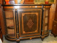 A Good Victorian inlaid credenza, COLLECT ONLY.