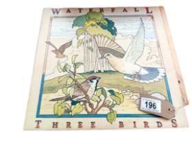 Waterfall Three Birds autographed lyric sheet. Vinyl Rcm ex condition, Cover used
