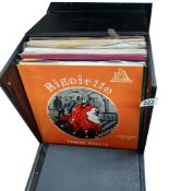 A box of classical LPs