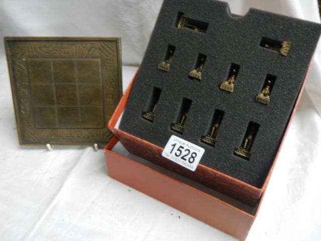 A boxed Egyptian board game.