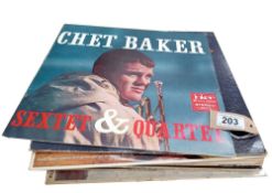 15 Jazz LPs including Bill Evans, Elvin Chet Baker, Rcm vinyl good to very good, Covers used