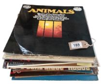30 1960's / 1970's LPs including animals, Rod Stewart, Ricky Nelson etc