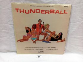 John Barry Thunderball (Original picture score) 1965 United Artists label Cat no ULP1110 UK Pressing