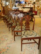 A set of eight good quality mahogany dining chairs, COLLECT ONLY.