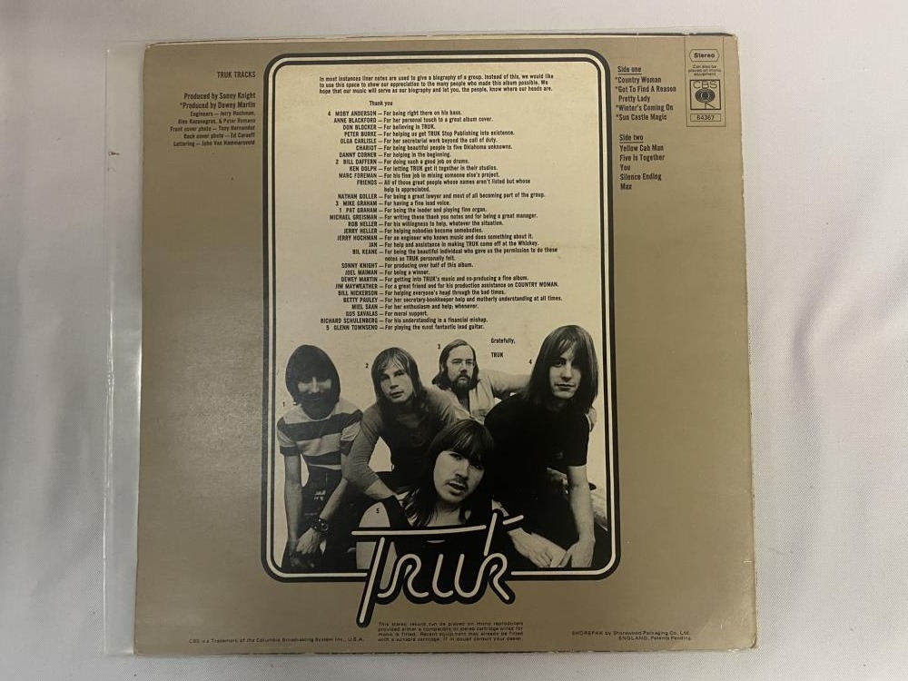 Truk, Truk Traeks CBS Label Cat no 64367. 1971 Prug rock. Vinyl ex cover VG - Image 4 of 4