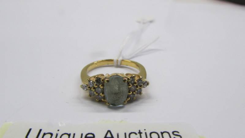 An unmarked yellow metal ring, size L, - Image 2 of 2