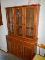 A pine glazed top dresser, COLLECT ONLY.