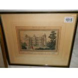 A framed and glazed 19th century copper engraving of Workshop Nottinghamshire, COLLECT ONLY.