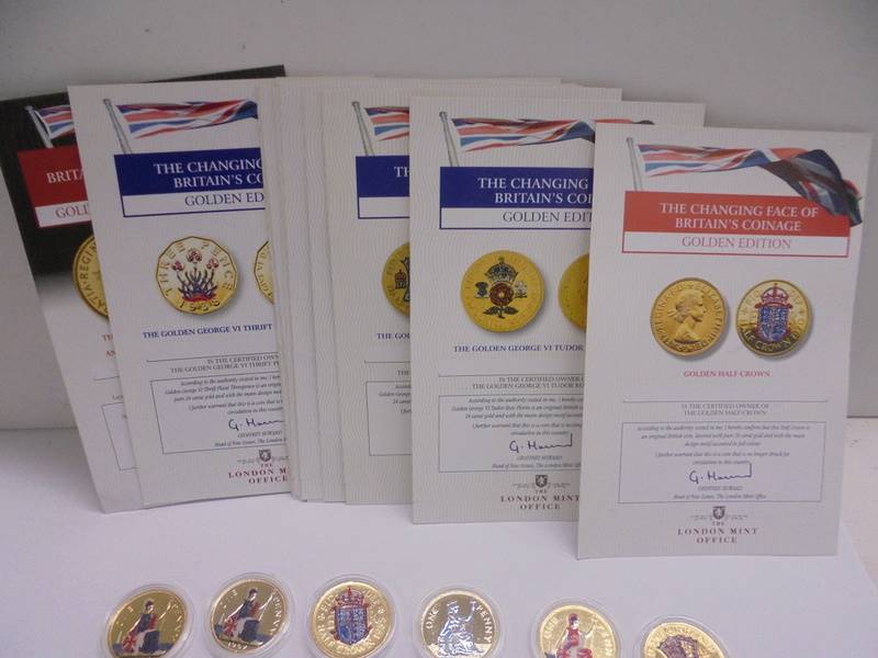 A quantity of The Changing Face of Britains coinage Golden Edition coins and other coins. - Image 5 of 5