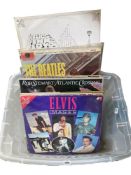 A Box of LPs including Pink Floyd, Elvis, Beatles, Tom Jones etc