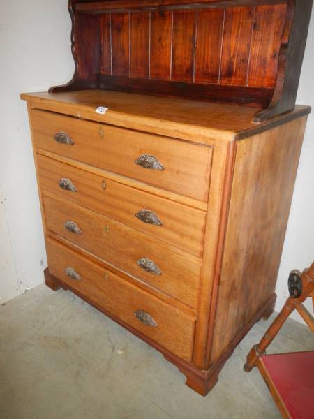 A four drawer oak chest, COLLECT ONLY