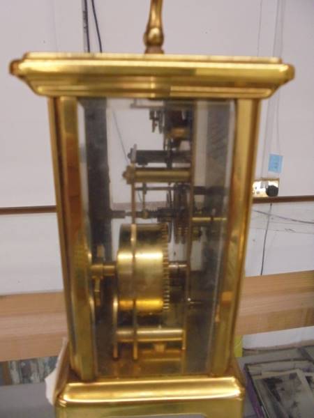 A brass carriage clock marked Bayard. - Image 3 of 4
