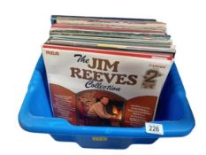 A box of mixed LPs