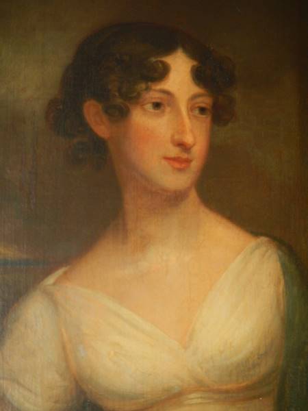 An early Victorian oil on canvas portrait of Lady Frances Bonner, born 1798. COLLECT ONLY. - Image 3 of 5