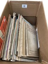 A box of sheet music