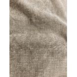 A Pair of Beige velvet like textured curtains (drop 215cm. 200cm top 160cm