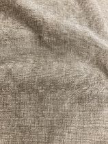 A Pair of Beige velvet like textured curtains (drop 215cm. 200cm top 160cm