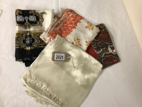 Four Vintage scarfs, including Silk