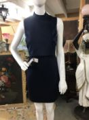 Andrew Hepburn style pencil dress, Navy polyester, fully lined. Labelled 'Handle with love,