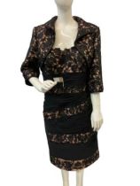 Lace design dress with matching bolero, Italian designer, Tagged sample. Size 10-12