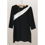 Zara Women New with Tags. Black mini dress with white insert panel. Size M