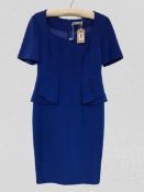 M&S petite electric blue dress with sweetheart neckline