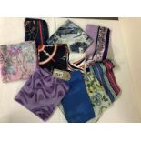 Ten Vintage scarves