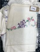A lovely selection of embroidered table clothes