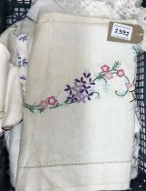 A lovely selection of embroidered table clothes