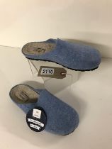 New Joules blue felt slippers, mules size 37, 4