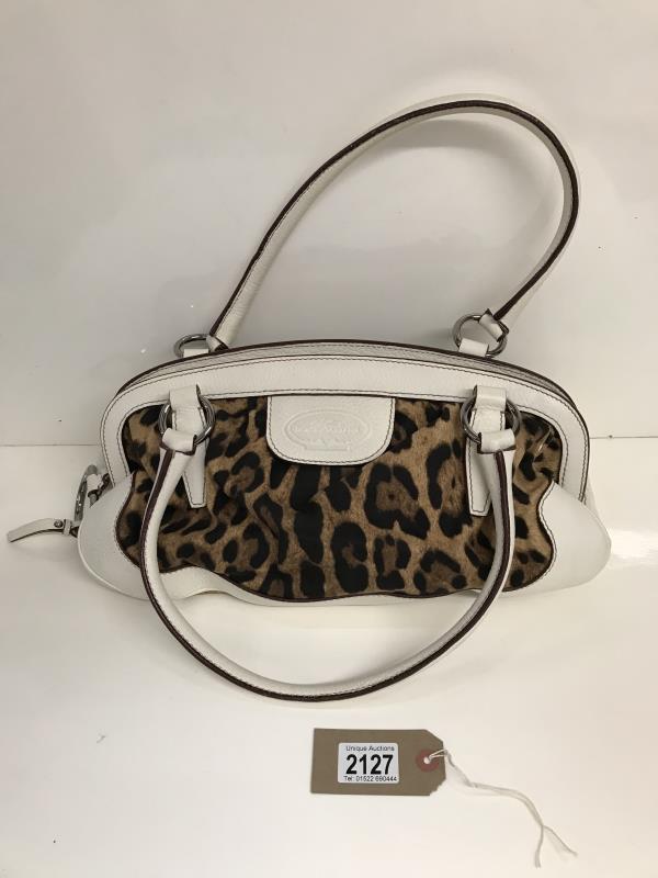 Beautiful handbag in Cream and Leppard print