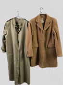 Two lovely coats 1x camel colour jacket & 1 x Trench coat